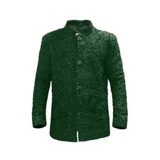 Giacca pelliccia uomo verde