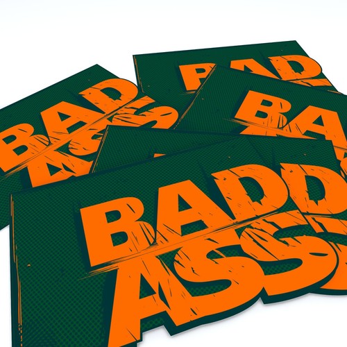 Set adesivi bad ass badass - adesivi,