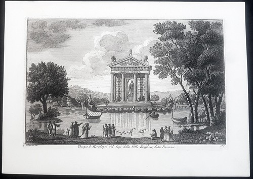 Stampa antica roma tempio - antica,