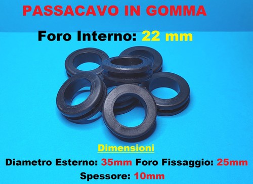 Passacavo gomma anello - passacavo, in