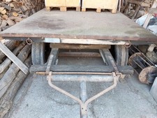 Carro Agricolo a 2 Assi, Senza Sponde con Pianale Rivestito in Ferro