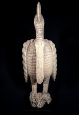 Arte Africano - Antico Hornbill Kalao Senoufo Senufo Bucero Su Base - 72 CMS