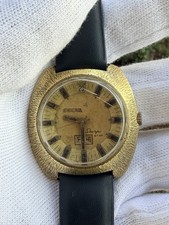 Orologio da polso uomo vintage Enicar Sherpa Star svizzero automatico tono oro 36 mm 