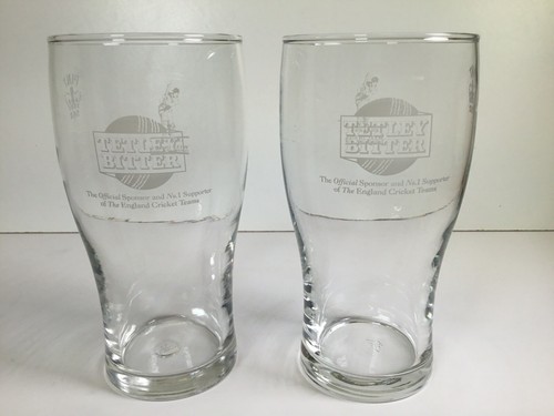 Tetley bitter pint glasses - bitter, 2