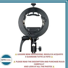 Godox S2 Supporto di Flash S-Tipo con Monte Bowens, compatibile Snoot e Softbox