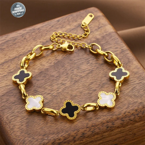 Bracciale quadrifoglio donna - bracciale,