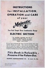 Forno Majestic due combustibili forma manuale N-392 legna carbone e olio anni 50