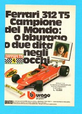 TOP980-PUBBLICITA'/ADVERTISING-1980-FERRARI 312 T5-BURAGO-1 foglio 