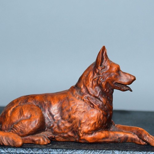 Statua cane zodiaco - , intagliato