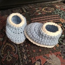 SCARPINE NEONATO UNCINETTO Taglia 0-3 Mesi - Idea Regalo Nascita