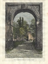 Stampa antica ROMA Porta San