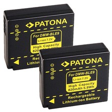 2x Batteria Patona 820mAh li-ion per Panasonic Lumix DMC-GF3C,DMC-GF3CK
