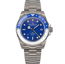 Orologio Uomo Oceaneva Titanium Deep Marine Explorer GMT 1250M Tutto Blu - Nuovo con scatola