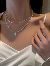 Collana donna pendente ovale