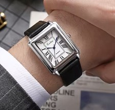 Tank Fashion Orologio Elegante Quadrato Numeri Romani  Unisex Quarzo