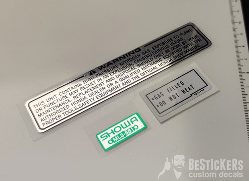 Warning adesivi restauro - adesivi, rear