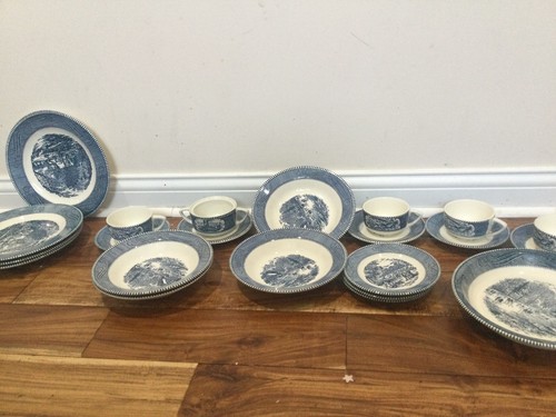 Currier ives service set - currier,