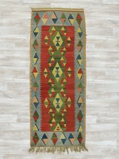 Kilim Turco 70 × 173 cm Tappeto Orientale Tessuto a Mano