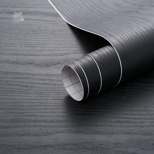 Pellicola adesiva nero legno - adesiva,