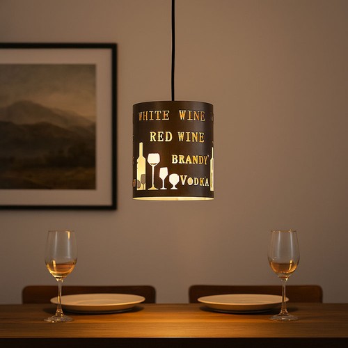 Lampadario vintage rotondo - lampadario,