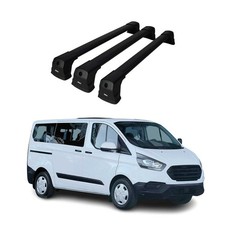 Barre Portatutto per Ford Transit Custom / Tourneo Custom 2013-2022 75kg Nero 3pz