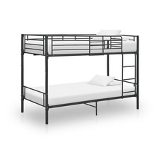 vidaXL Letto a Castello Nero