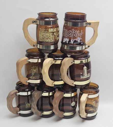 Vintage barrel mug set - 9,