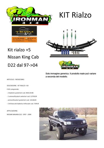 Kit rialzo off road - for, nissan
