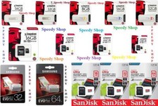 MICRO SD 8 GB 16 GB 32 GB 64 128 GB CLASSE 10 MICROSD SCHEDA USB PENDRIVE
