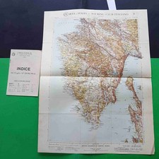 CARTA D'ITALIA TOURING CLUB 1914 FOGLIO 13 FIUME POLA SCALA 1:250.000 + INDICE