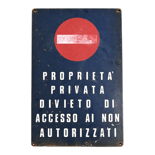Cartello stradale vintage
