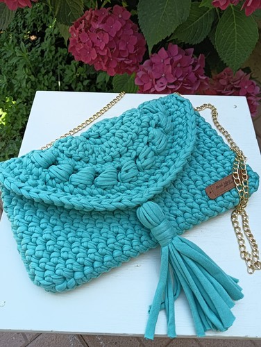 Borsa uncinetto fatta - uncinetto, a