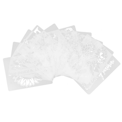 Fogli stencil fiori per - 10,