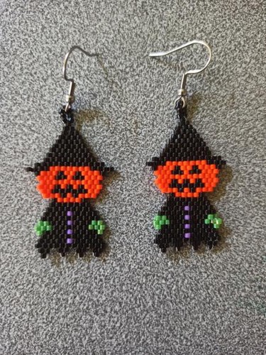 Orecchini halloween perline - orecchini,