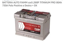 batteria auto 80 ah, fiamm 