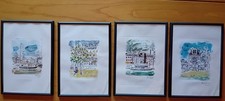 Serie di 4 Stampe di  Orfeo Tamburi  Anni 60