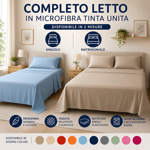 Completo letto microfibra - letto,