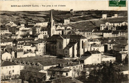 Cpa boen sur lignon - cpa,