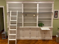 Libreria legno bianco shabby chic con scala come nuova