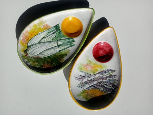 Coppia piatti ceramica vintage - coppia,