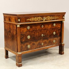 CASSETTONE comò Impero IN NOCE INTARSIATO - Italia EPOCA 800 Bologna -RESTAURATO