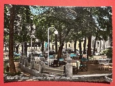 Cartolina - Terme di Tabiano - Giardino e arco dell'Albergo Roma - 1958
