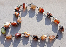 Collana vintage (anni 60) di Pietre naturali lucide multicolori