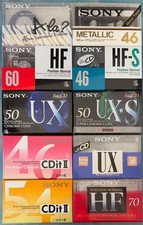 SONY METALLIC-Sony A-La? SONY HF- UX  Lotto di 10 Audiocassette