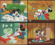 4 Foglietti 70° Anniversario Topolino, 1998 - St. Vincent Grenadines - DISNEY **