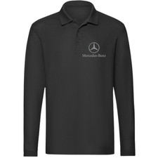 Polo Nera Mercedes RICAMATA Abbigliamento Automotive T shirt Automobili Tuning L