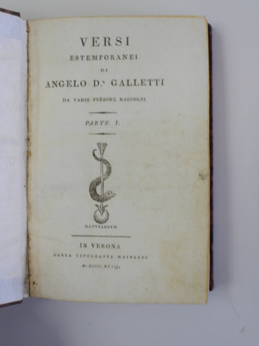 Galletti versi estemporanei - -,