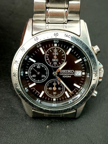 Seiko chronograph 100m water - seiko,