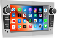 Autoradio 2 DIN per Opel Corsa d Astra h Zafira b Meriva Vivaro Bluetooth Argent