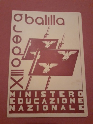 Pagella fascista opera balilla - pagella,